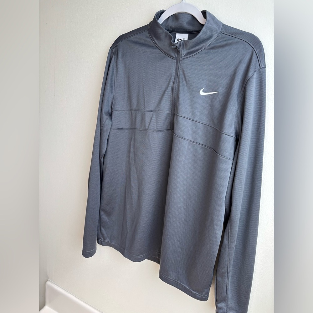 Nike Dri-FIT Quarter-Zip Pullover – Men’s Size Large (L) – Gray - Picture 4 of 5